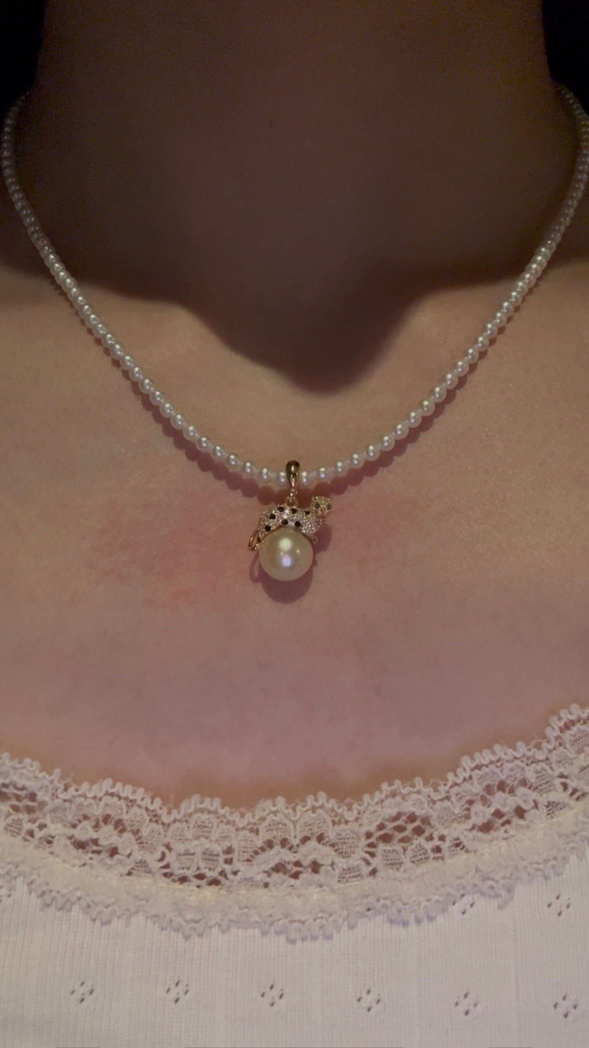 Leopard Akoya Pearl Necklace