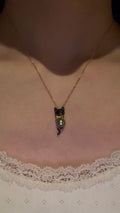 Tahitian Pearl Cat Pendant Necklace
