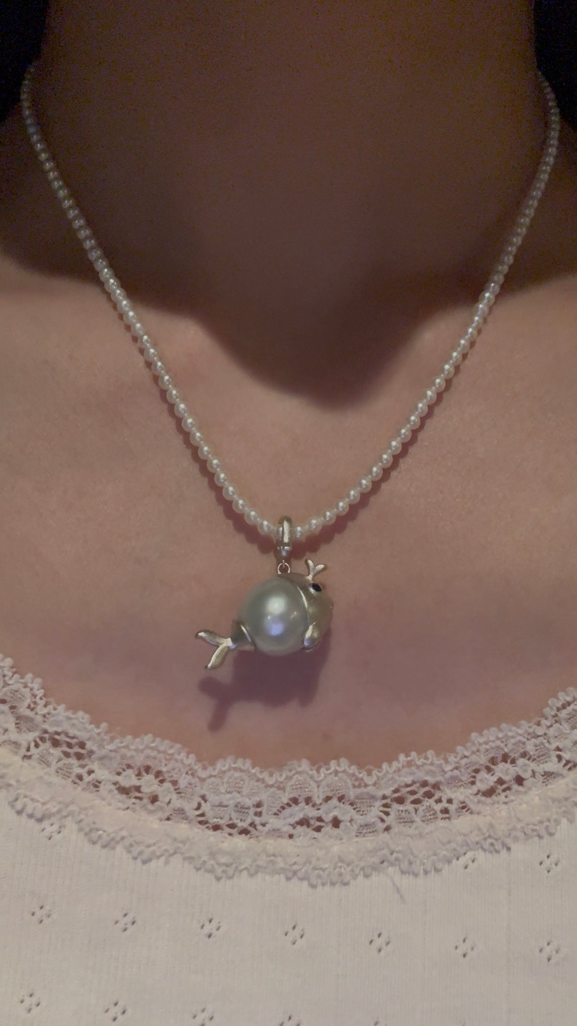 South Sea Pearl Whale Necklace